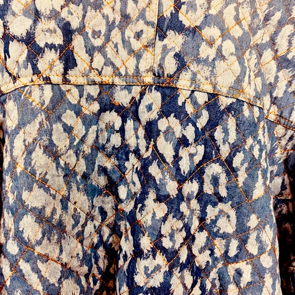 Fabulous Vintage Denim Quilted Cheetah Jacket - Picture 11 of 16